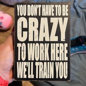 Wooden decorative sign